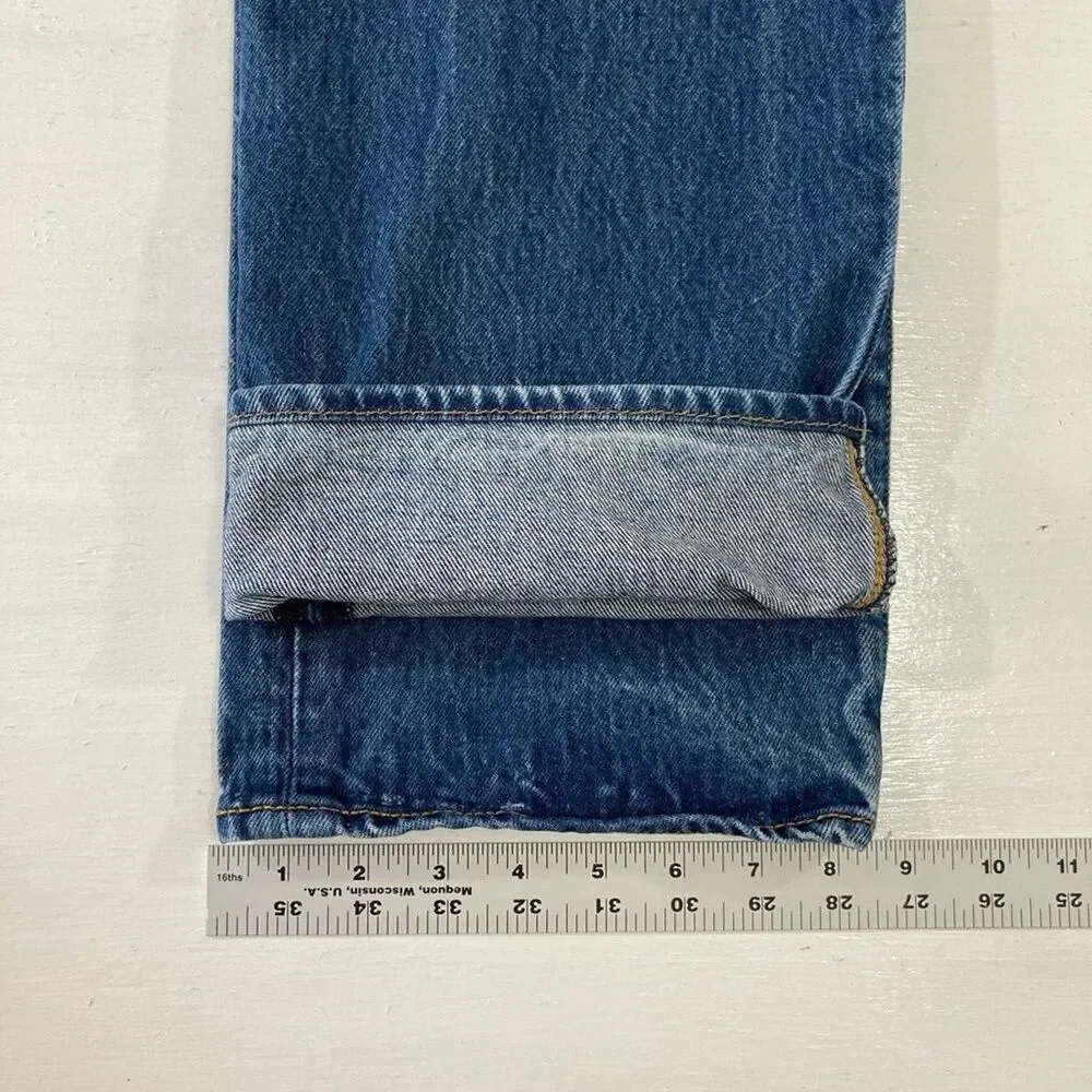 Levi's 501XX Button Fly Jeans Mens 36x34 Blue Straight Leg Denim Casual - Picture 13 of 13